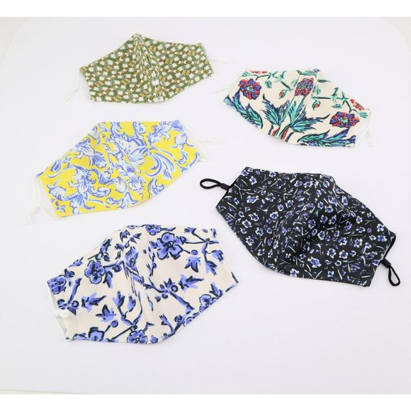Tory Burch Floral Two Layer Adjustable Mask Face Cover Pick one - Picture 2 of 16